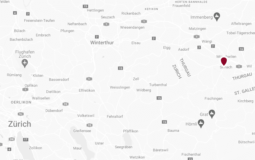 Karte von Sirnach und Umgebung